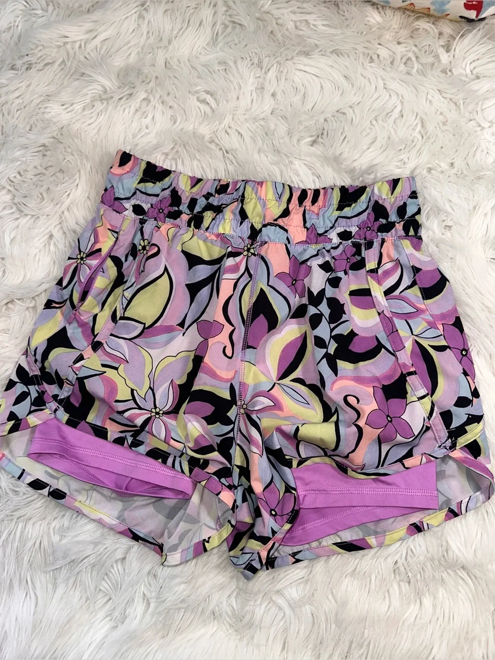Avia • Colorful Floral 2 Layer Running Shorts